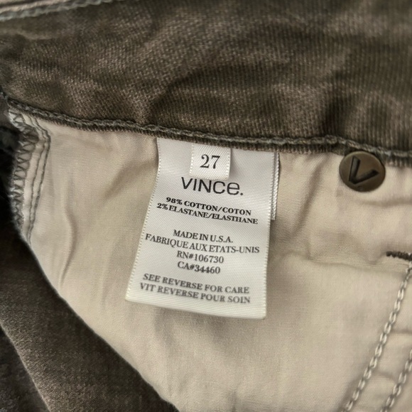 Vince Crop Skinny Ankle Jean Olive Green Size 27 - Picture 5 of 15